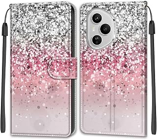 Cover Compatible with Honor 400 Pro 5G, Premium PU Leather Wallet Flip Book Case for Honor 400 Pro [Full Protection] - Pink