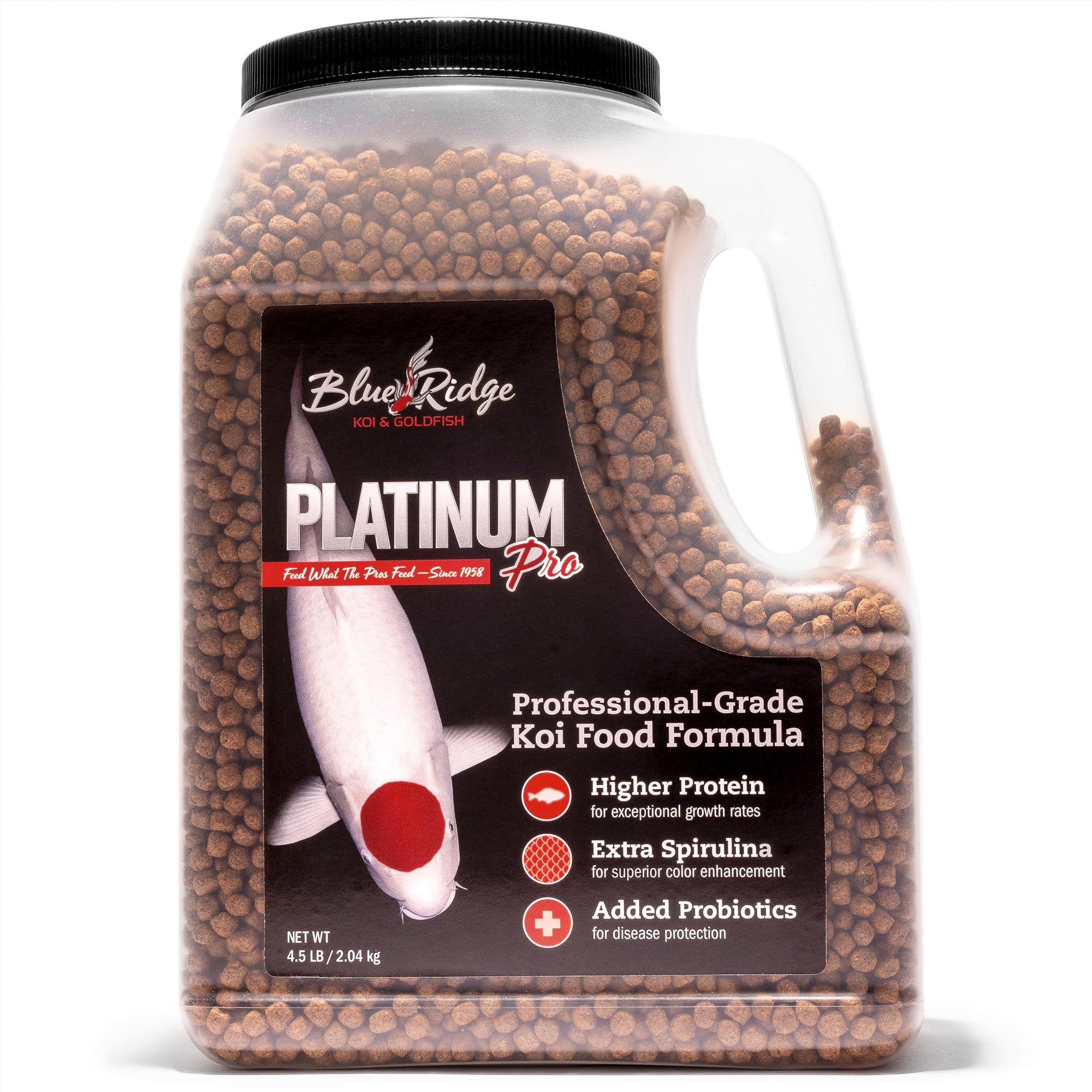 Blue Ridge Koi Platinum Pro 41% Protein Fish Food, 3/16" Pellets, 4.5 lb | Float