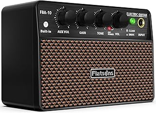10W Mini Guitar Amp,Rechargeable Electric Guitar Amplifier | with Clean/Drive Channel,6H Working,3.5mm headphone jack for silent practice,Wireless Portable Amp for Practice & Traveling