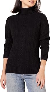 Amazon Essentials Women's Cable Knit Turtle Neck Jumper (Available in Plus Size)
