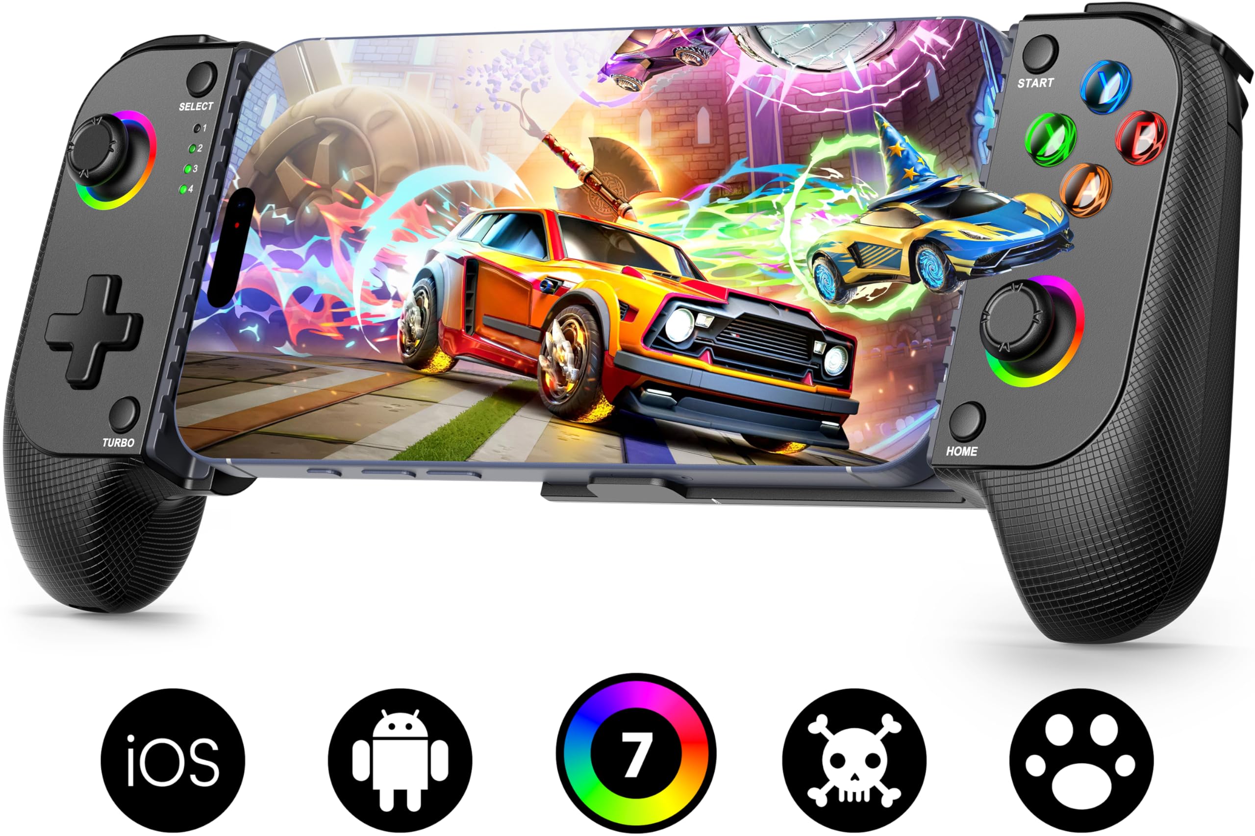 Wireless Phone Controller for iPhone/Android with Hall Joystick, Moblie Controll