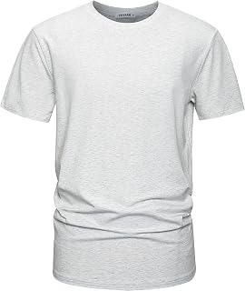 VEIISAR Men's Cotton Stretch T-Shirt, Midweight, Soft & Breathable, for Daily & Sports, All-Season