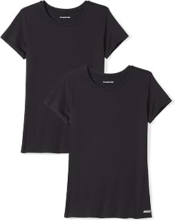 Amazon Essentials Women's Active Quick-Dry Tech-Stretch Short-Sleeve Sports, Gym And Workout Running Tops, Multipacks
