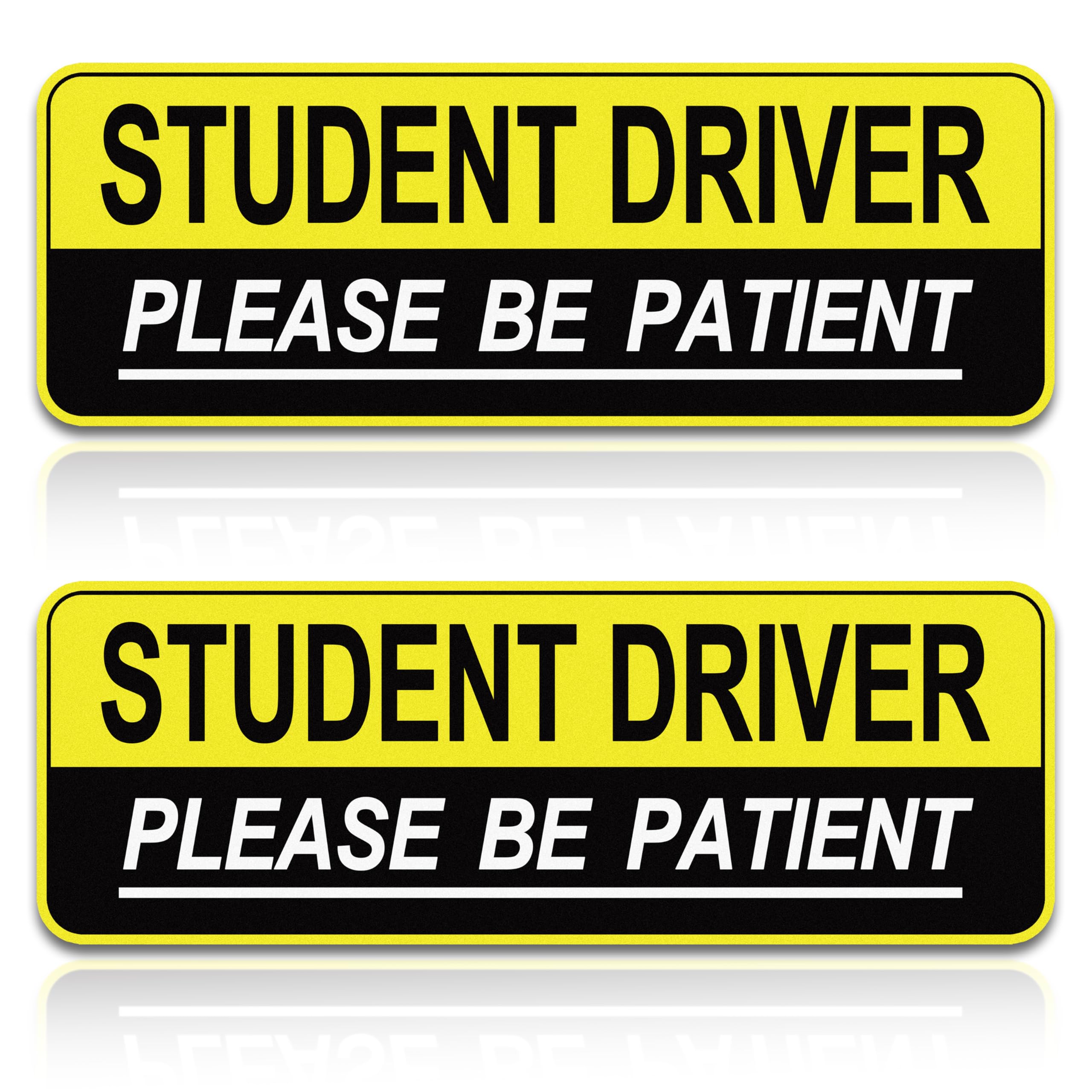 2pcs Student Driver Magnet for Car,Safety Warning Be Patient New Driver Sticker-
