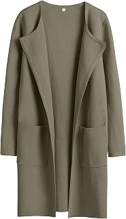 ANRABESS Womens Cardigan Sweater Open Front Knit Long Coatigan Dressy Casual Jacket Coat 2025 Fall Outfits Classy Clothes