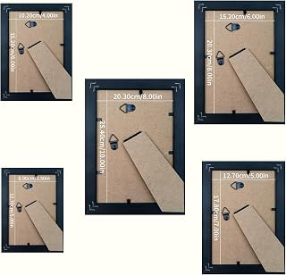 Graceful Diamond Picture Frame for Table and Wall - Modern Photo Holder for Home Decor (Black, 3.5x5 inch)