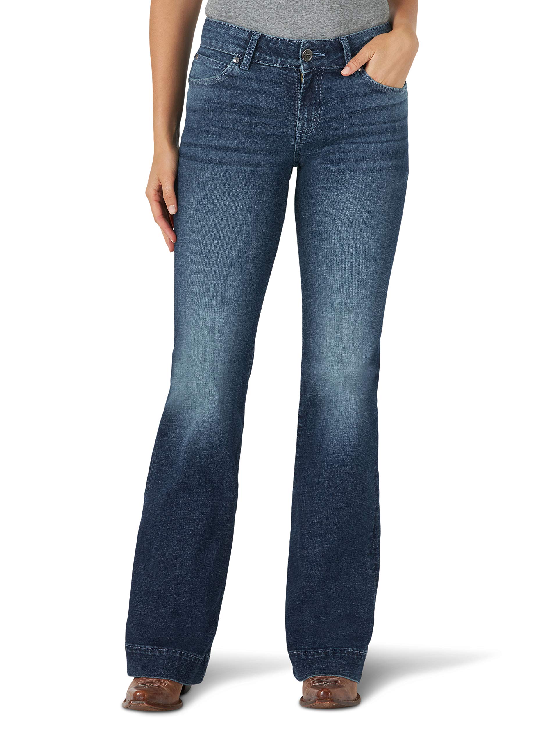 Wrangler Plus Retro Mae Women's Mid Waist Stretch Jeans with Boot Cut