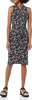 Amazon Essentials Women's Sleeveless Faux Wrap Dress