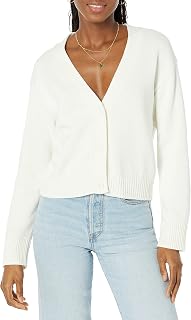 Amazon Essentials Womens Relaxed Fit V-Neck Cropped Cardigan