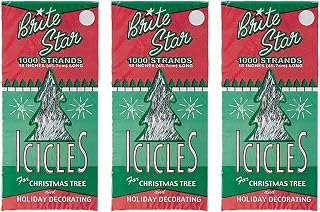 Brite Star Tinsel Icicles (Silver, 3000 Strands)
