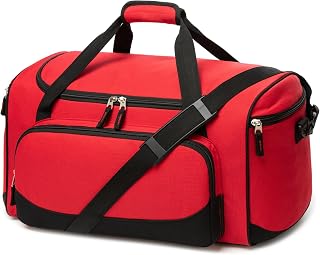 Uarition Gym Bag for Men - 50L Durable Large Duffle Bag for Travel, Workout, Fitness & Sport, Red