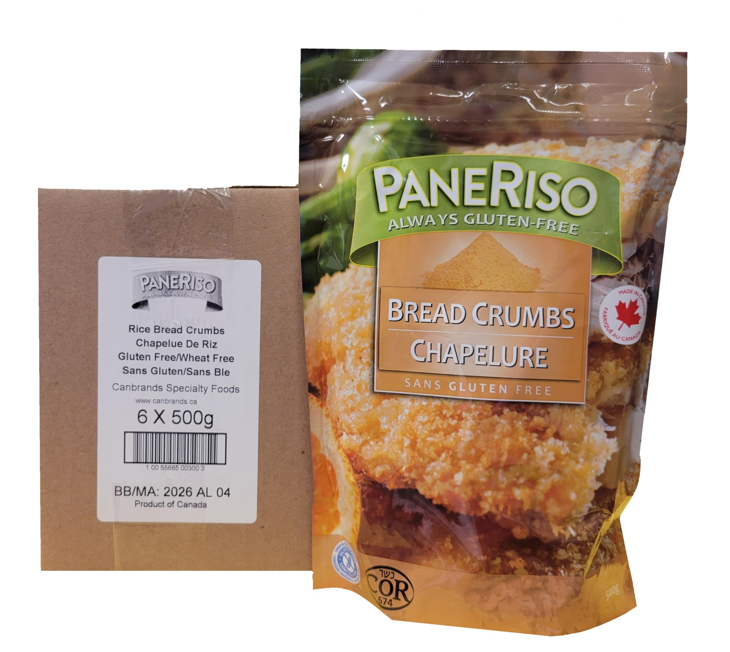 PaneRiso Rice Bread Crumbs, 500g (Pack of 6)