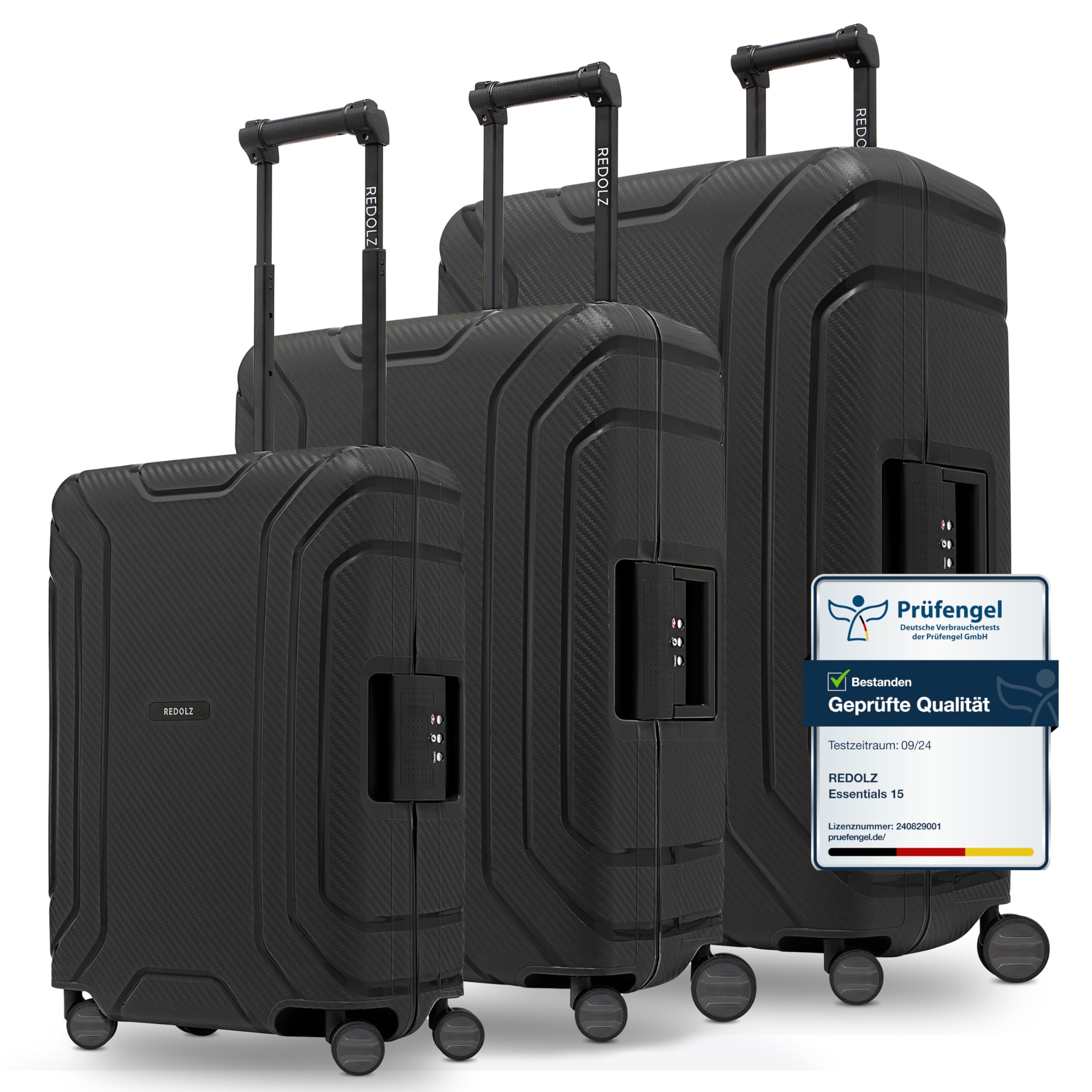 Redolz Essentials 15 Stammartikel, Black, 3-Set (S+M+L)