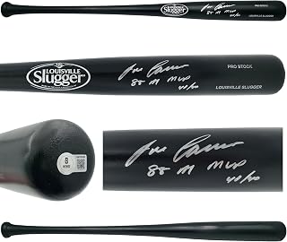Jose Canseco Autographed Black Slugger Louisville Pro Stock Baseball Bat "88 AL MVP 40/40" Beckett BAS Witness Stock #261880