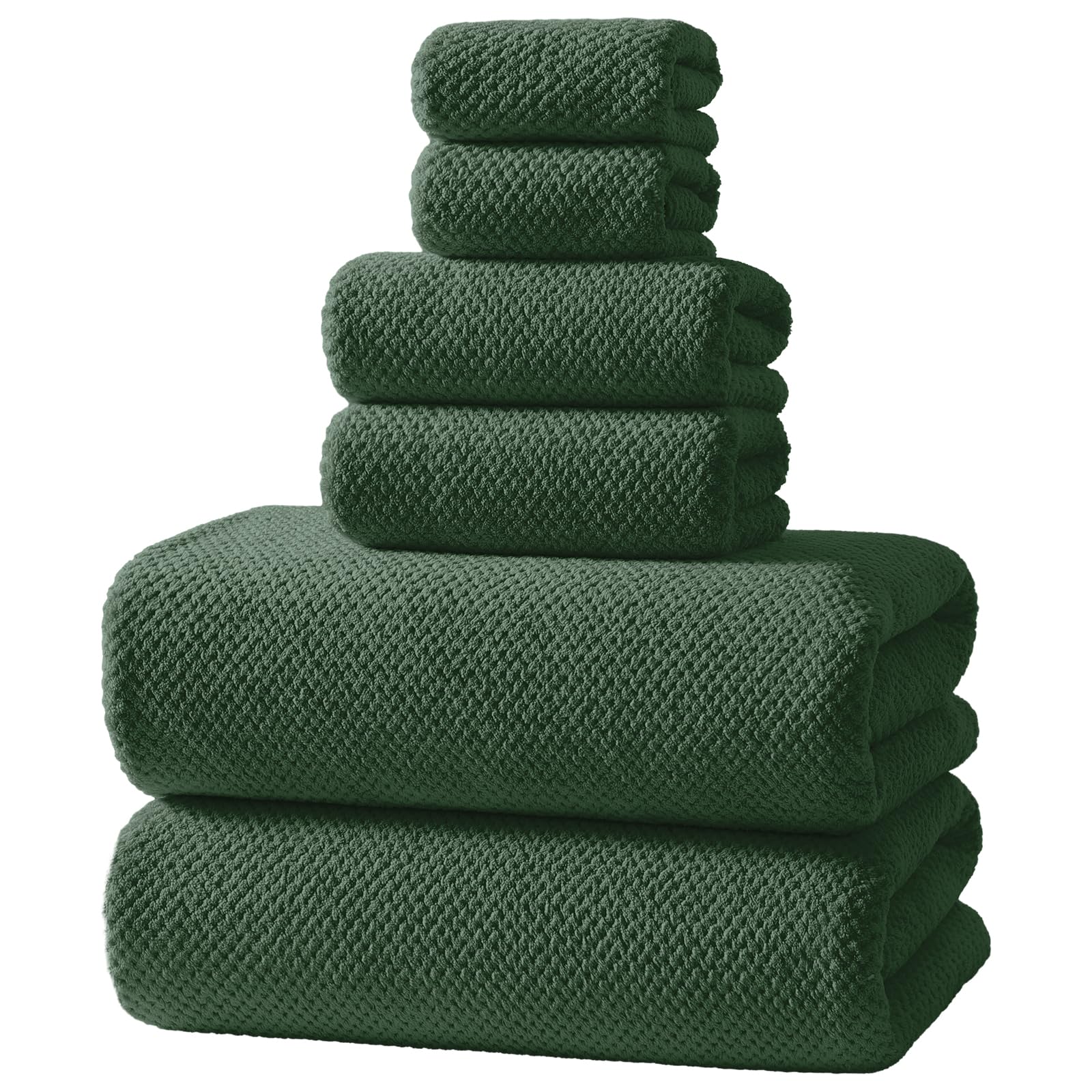 REDKISS 6-Piece Bath Towel Set - 2 Washcloths, 2 Hand Towels, 2 Bath Towels | Ul