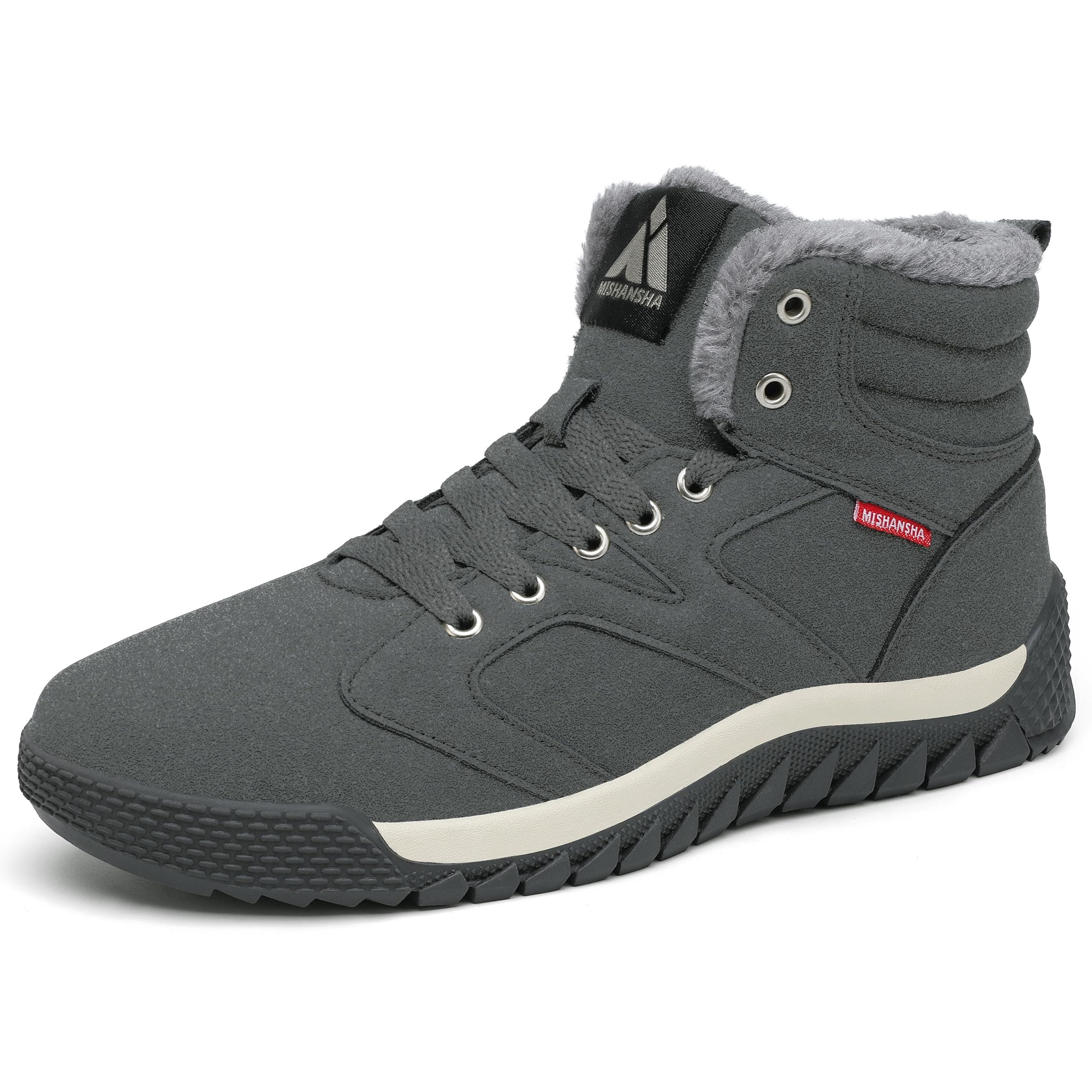 Mishansha Winter Boots Men Women Warm Non-Slip Snow Shoes Size 3-14 UK
