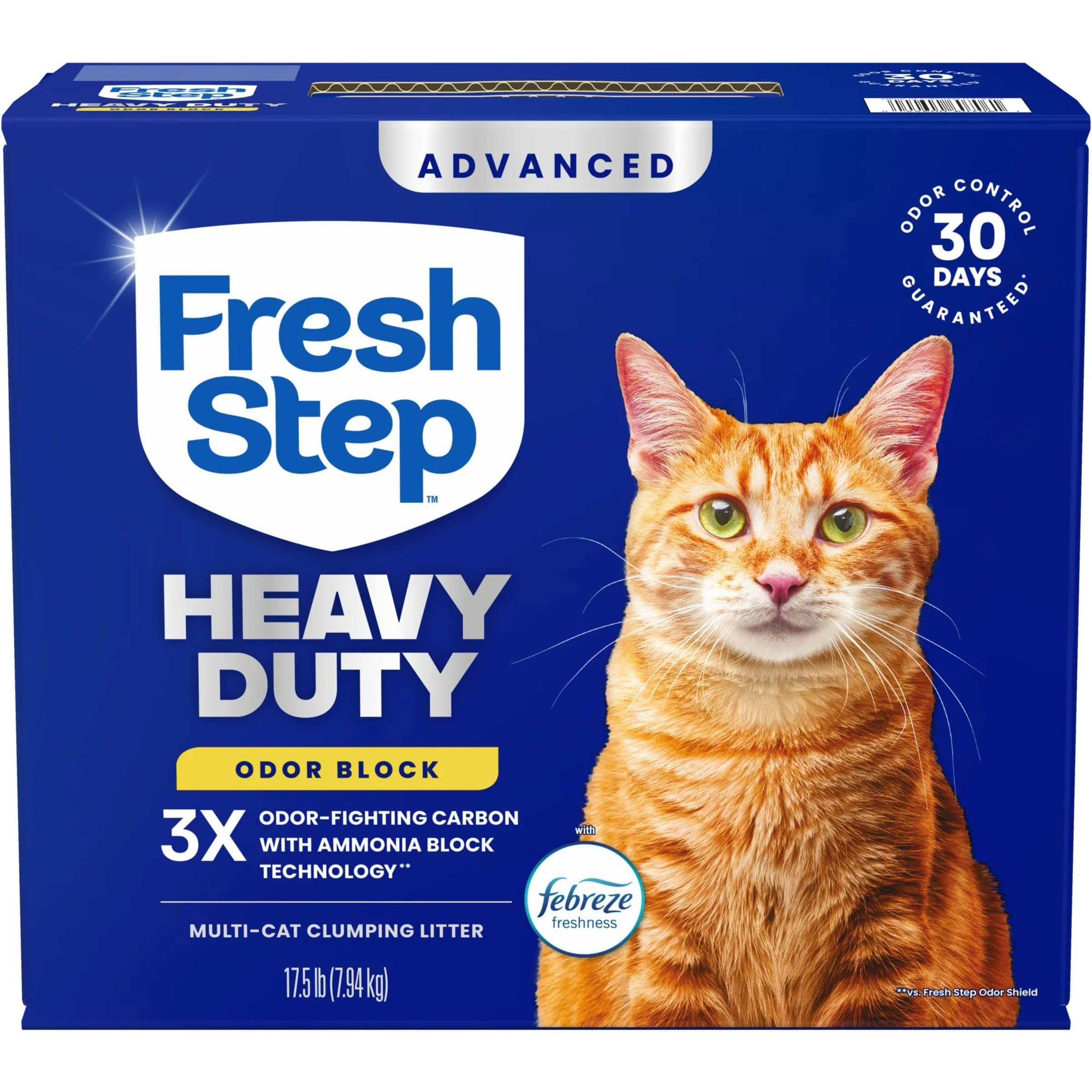 Fresh Step Advanced Heavy Duty Multi Cat Clumping Cat Litter, 17.5 lb. | Heavy D