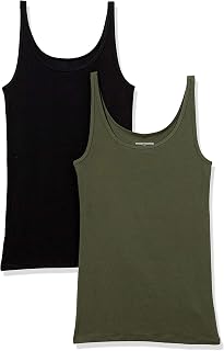 Amazon Essentials Women's Slim Fit Tank Top with Spaghetti Straps Pack of 2