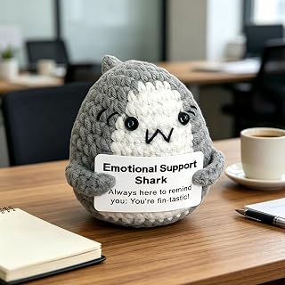 Crochet Emotional Support Hand Made Positive Support Gift for Counselor Teacher Manager Colleague Office Desk Decor