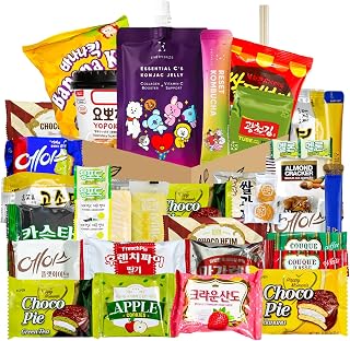 Journey of Asia Korean Snack Box 38 Count Care Package Individually Wrapped Essentials Packs of Candy, Snacks, Chips, Cookies, Treats for Friends, Family, Kids, Children, Teens, College Students, Adult, Senior, and Military by Seconde Nature