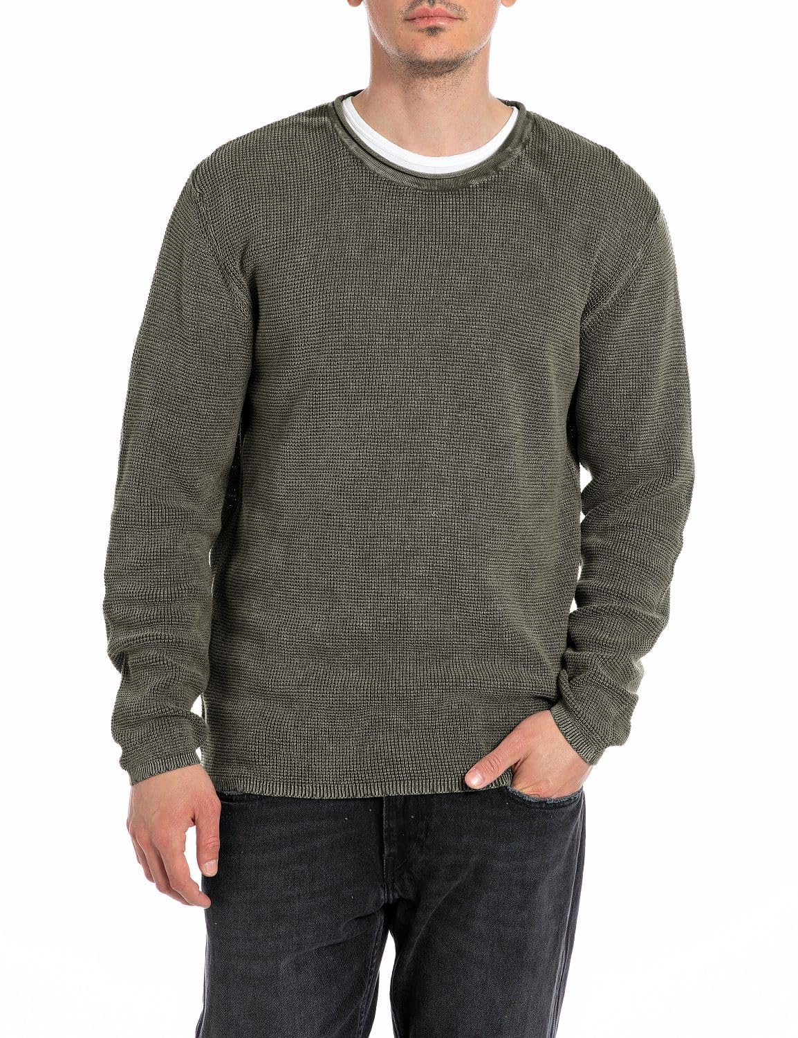 Replay Uk4722 Men's Pullover Sweater
