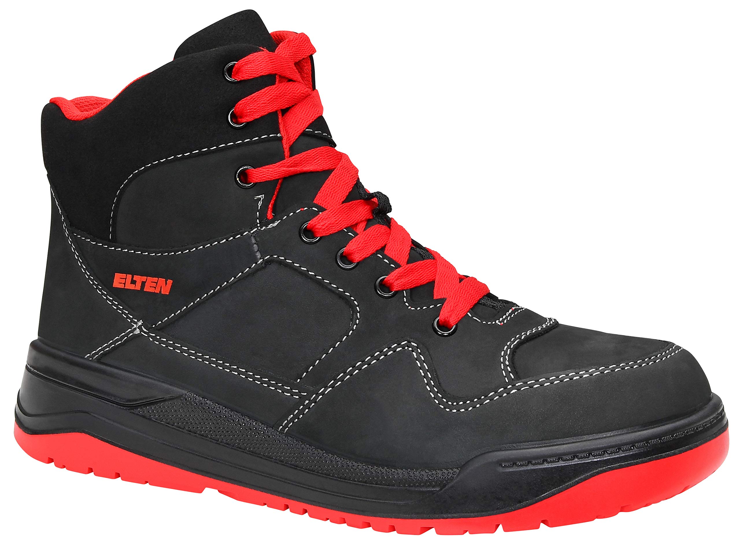 ELTEN MAVERICK Men's Basketball Style Safety Boots, Nubuck Leather, Steel Toe, T
