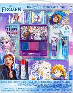 Disney Frozen Makeup Set with Purse, Lip Gloss &amp; Hair Accessories, Ages 3+ | Kids Makeup Toys Kit, Real Washable Makeup Set for Girls, Birthday Gifts Pretend Play Toys