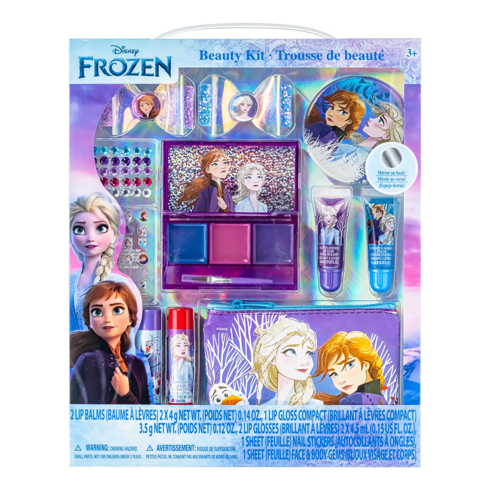 Disney Frozen Makeup Set with Purse, Lip Gloss &amp; Hair Accessories, Ages 3+ |