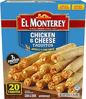 El Monterey Taquitos Flour, Chicken and cheese Box, 20 Oz