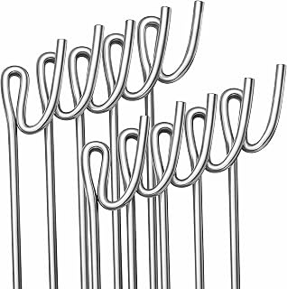 Homatz Fencing Pin 1.15m Long / 8mm Thick Steel Fence Pin, Garden Metal Fence Stakes – Non Galvanised Road Pins for Garden & Outdoor Fence Mesh (10)