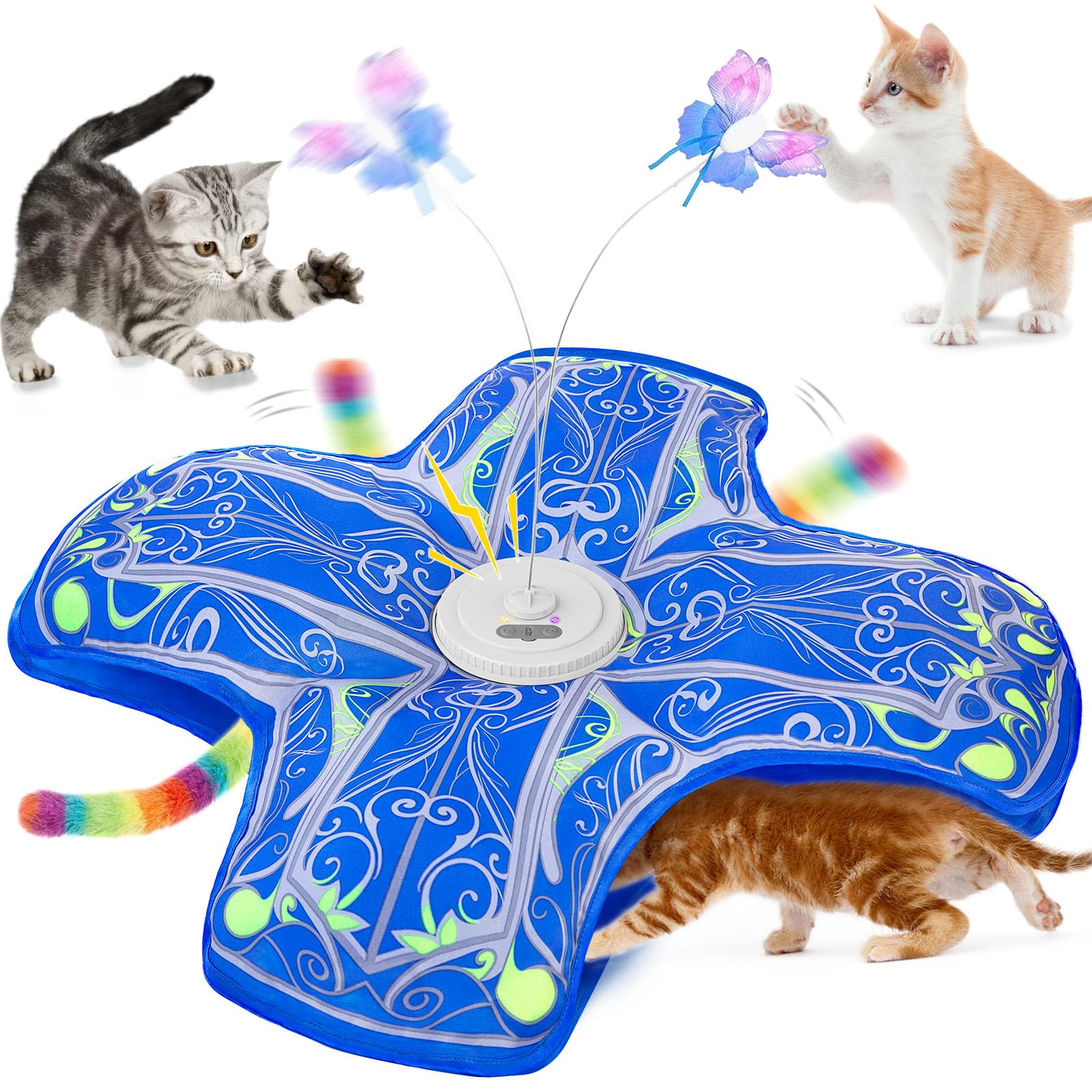 Qraxond Interactive Cat Toys for Indoor Cats,Automatic Kitten Tunnel Toy | Recha