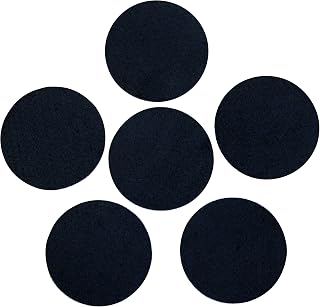 Black Adhesive Felt Circles: Variety of Sizes: 2”, 3”, 4” or 5" Wide; Die Cut Felt Stickers for DIY Projects & Professional Craft Finishing (Single Package of 20, 3 Inch Circles)