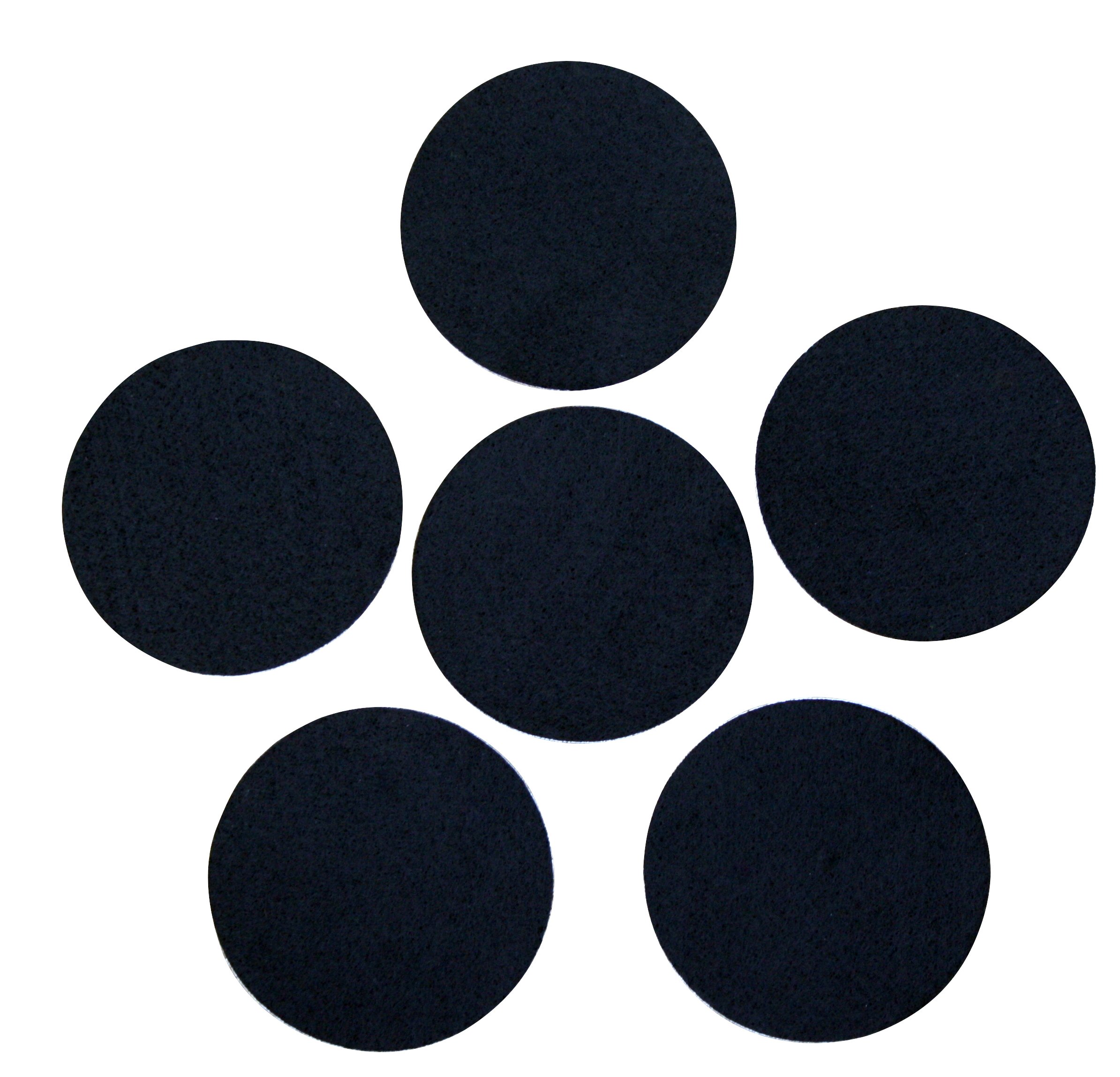 Black Adhesive Felt Circles: Variety of Sizes: 2”, 3”, 4” or 5" Wide; Die Cut Fe