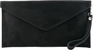 modamoda de - T106 - Italian clutch evening bag made of suede upper