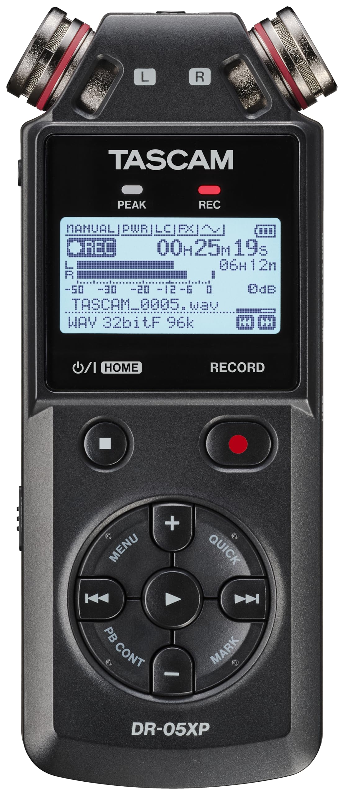 Tascam DR-05XP - 2-Channel 32-Bit Float Portable Handheld Recorder with USB-C Au