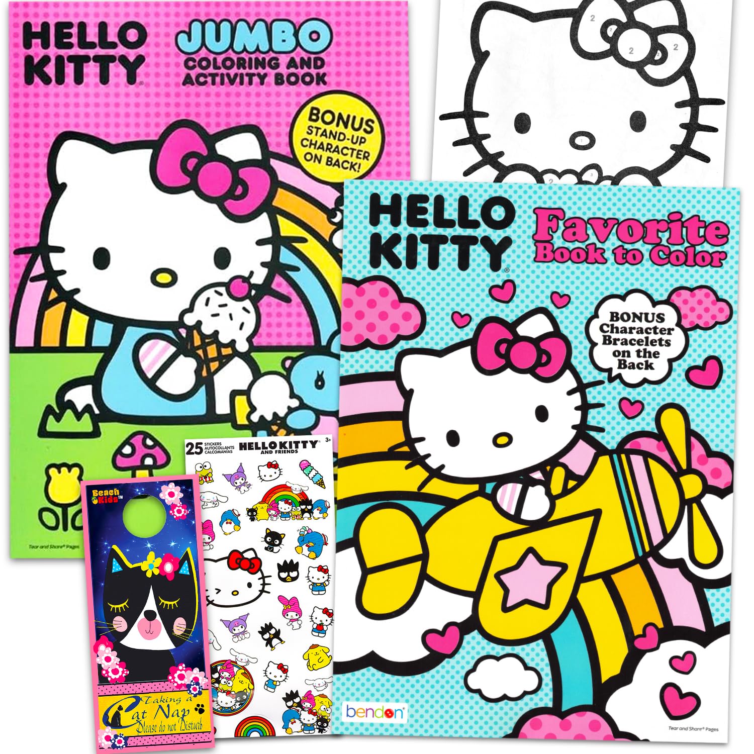 Hello Kitty Coloring Book for Kids Ages 4-8 - Bundle with Sanrio Coloring Pages,