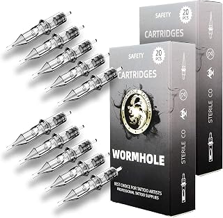 Wormhole Tattoo Cartridge Needles 50pcs Assorted Tattoo Needle Cartridges Round Liner Mixed 3RL 5RL 7RL 9RL 11RL (50pcs #12 Standard RL)