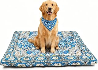 Dog Bed Mat, 85 x 56 x 6cm, Washable & Non-Slip Pet Crate Pad