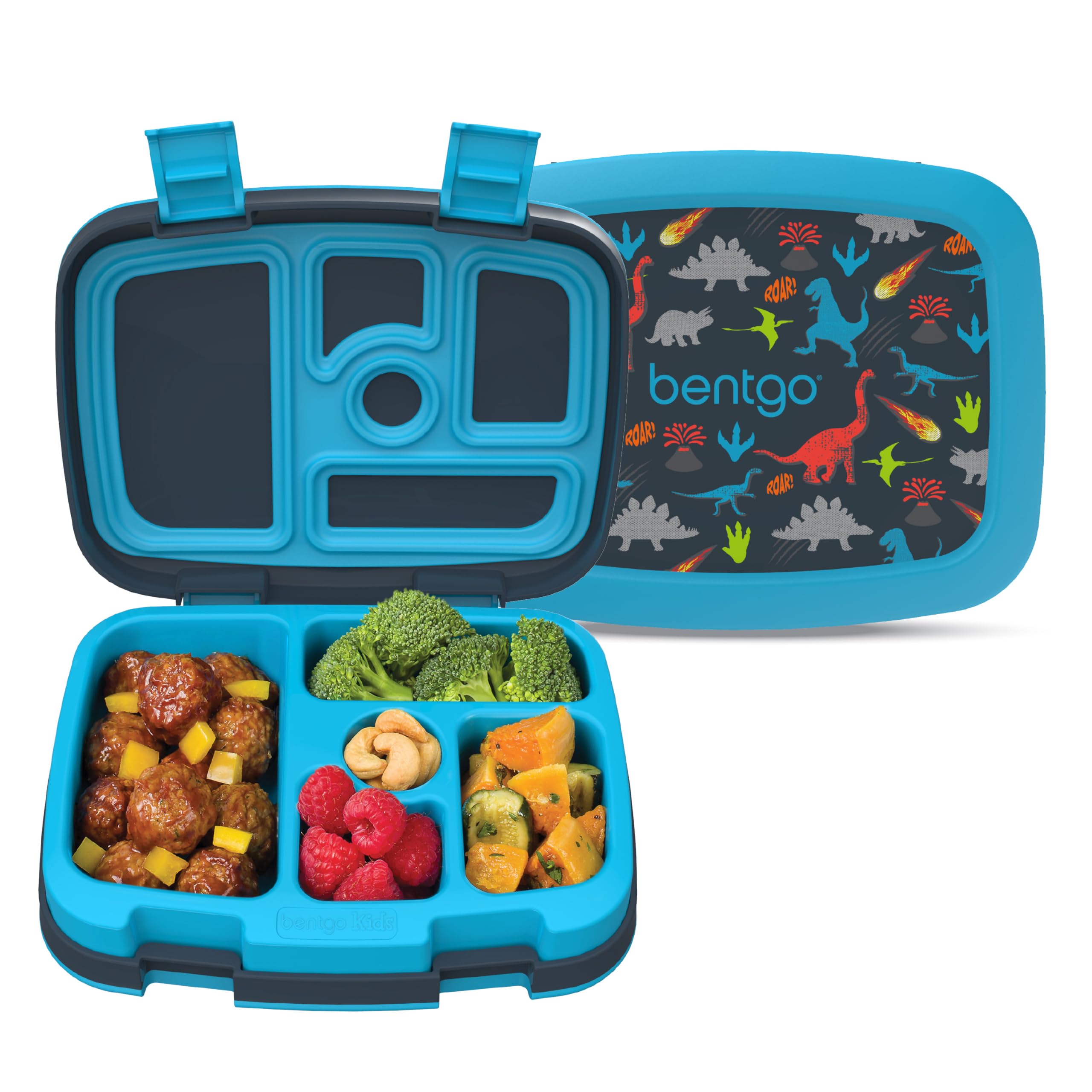 Bentgo Kids Prints Leak-Proof 5-Compartment Bento-Style Kids Lunch Box | Ideal P
