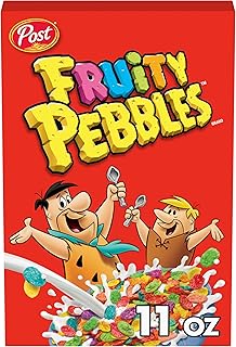 Fruity PEBBLES Breakfast Cereal for Kids, Gluten Free, 11 oz Box | Sweetened Puffed Rice With Crunchy Texture And Colorful Pieces, Delivering Bold Flavor In Every Spoonful