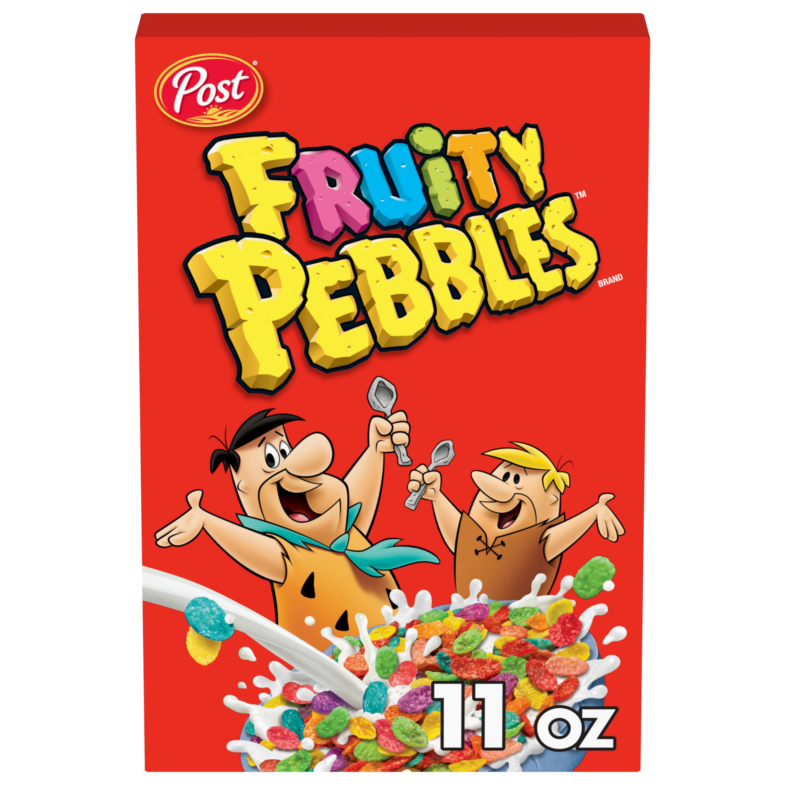 Fruity PEBBLES Breakfast Cereal for Kids, Gluten Free, 11 oz Box | Sweetened Puf