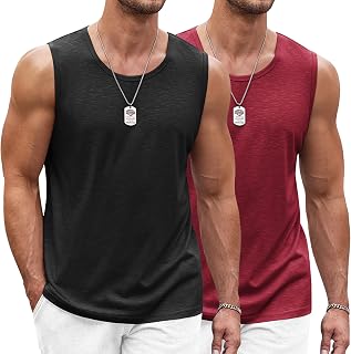 COOFANDY Men's Tank Top Sleeveless Lightweight Fitness Bodybuilding Quick Dry Gym Sleeveless Vest Functional T-Shirt