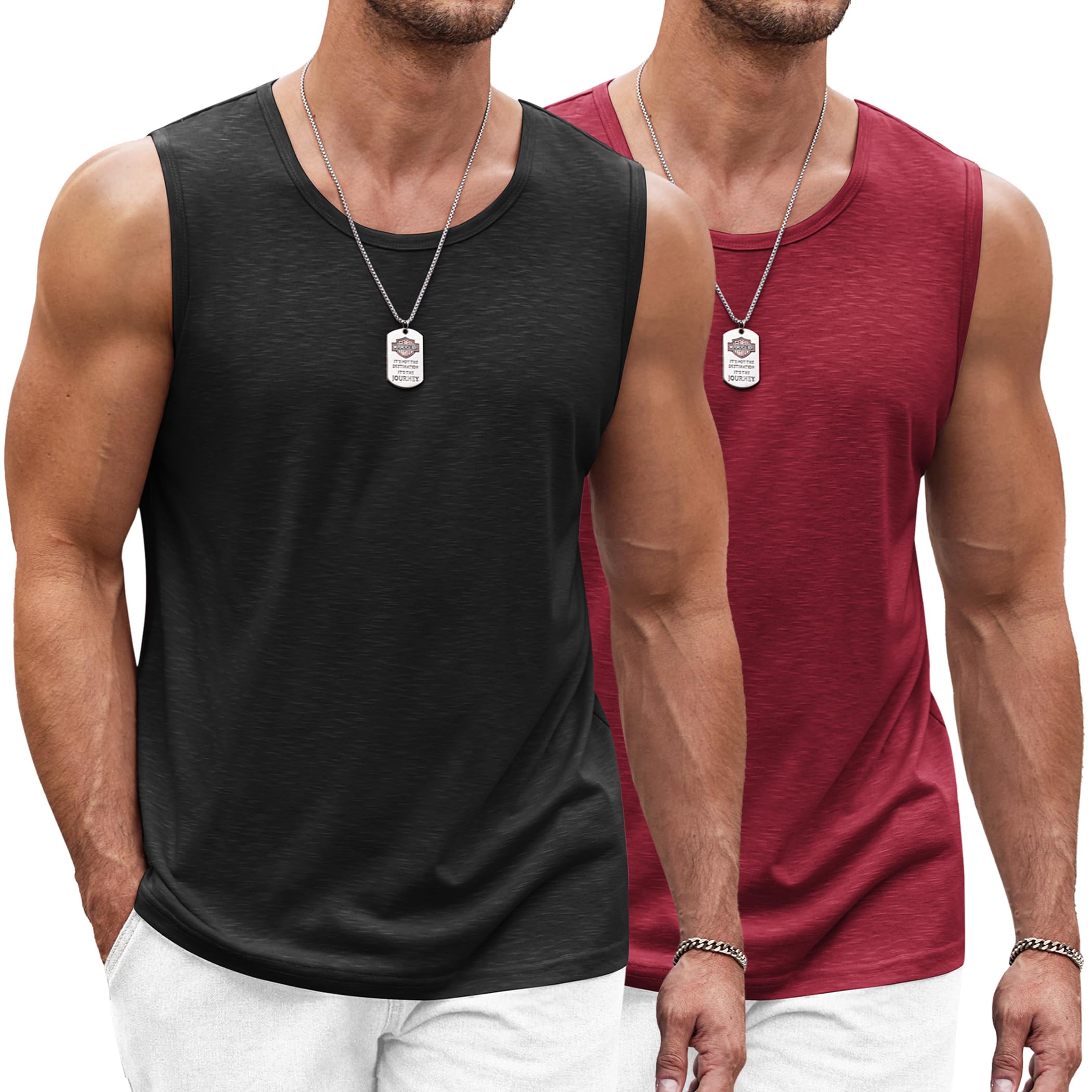 COOFANDY Men's Tank Top Sleeveless Lightweight Fitness Bodybuilding Quick Dry Gy