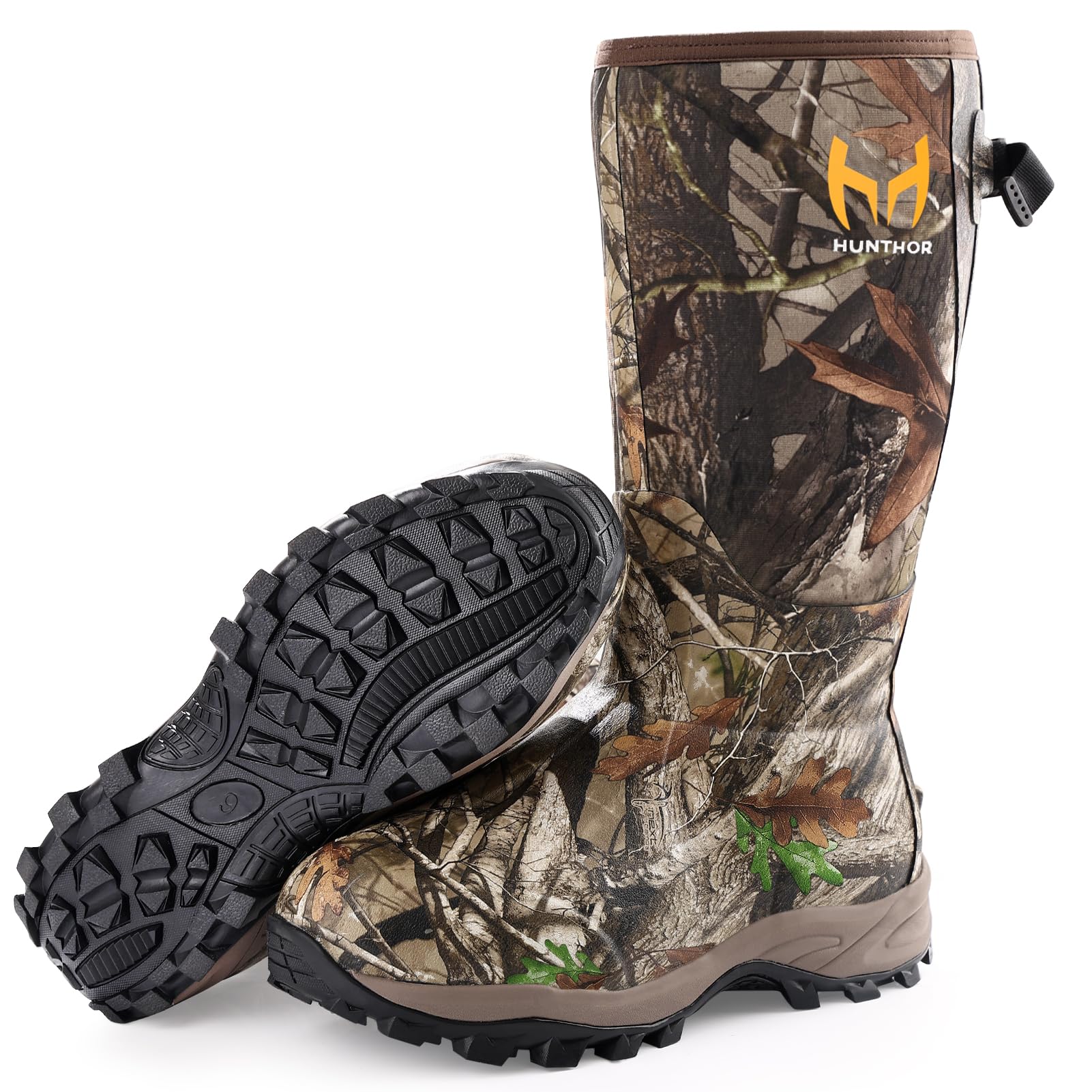 Hunthor Hunting Boots for Men, Waterproof Insulated 6mm Neoprene Rubber Boots fo