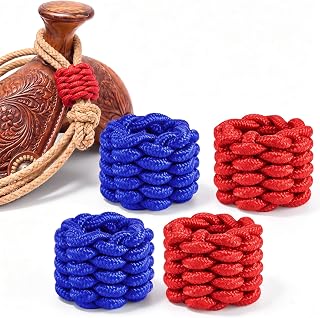 Hsei 4 Pack Assorted Color Saddle Horn Knots