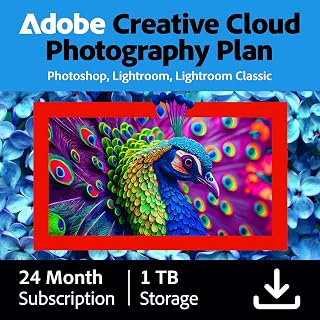 Adobe Creative Cloud Photography Plan 1TB (Photoshop + Lightroom) | 24-month Subscription | PC/Mac | Digital Download [PC/Mac Online Code]