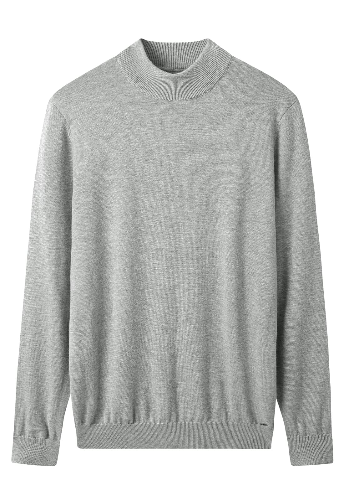 ZHILI Men's 100% Merino Wool Mock Neck Pullover Sweater