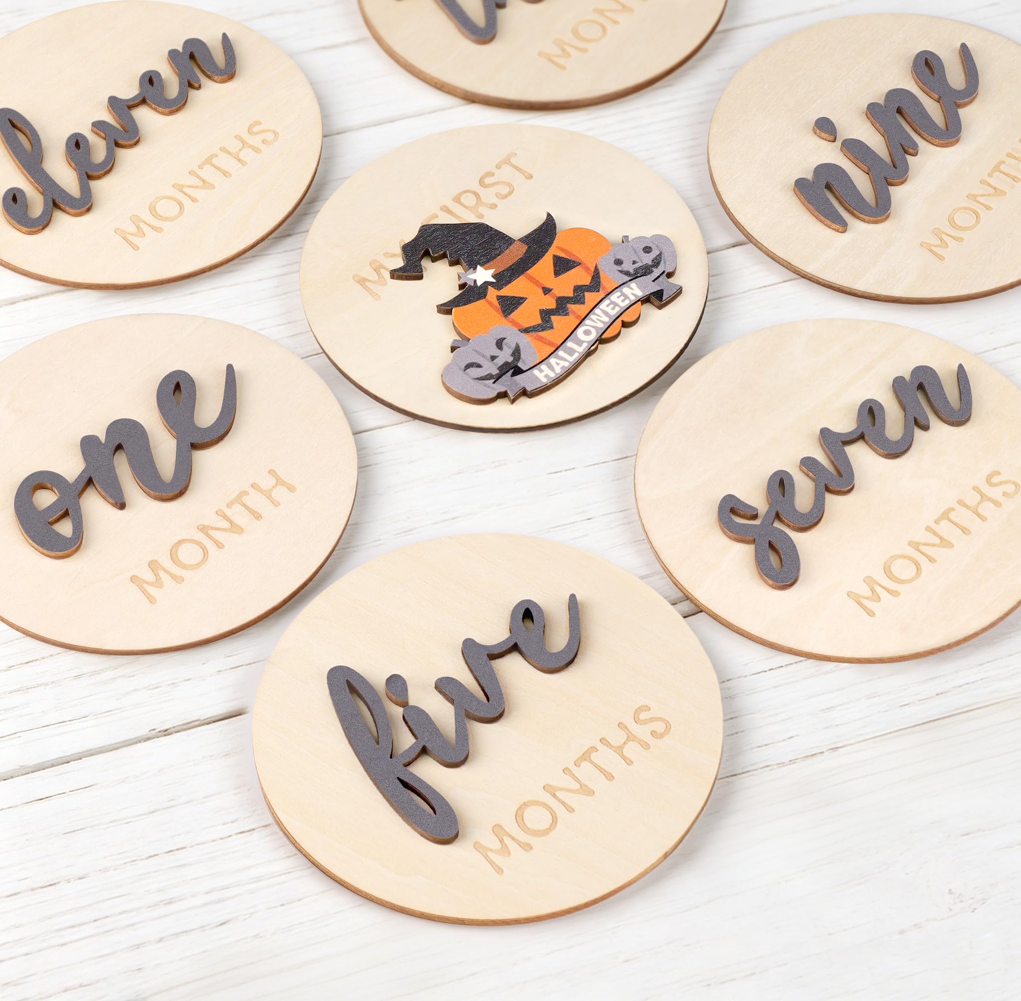 3D Newborn Monthly Milestone Signs Maker,Wooden Monthly Baby Milestone Sign | Ba