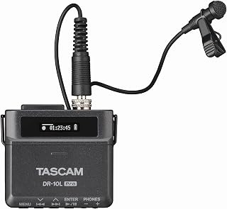 TASCAM DR-10L Pro Ultra-Compact 32-Bit Float Audio Field Recorder with Lavalier Mic