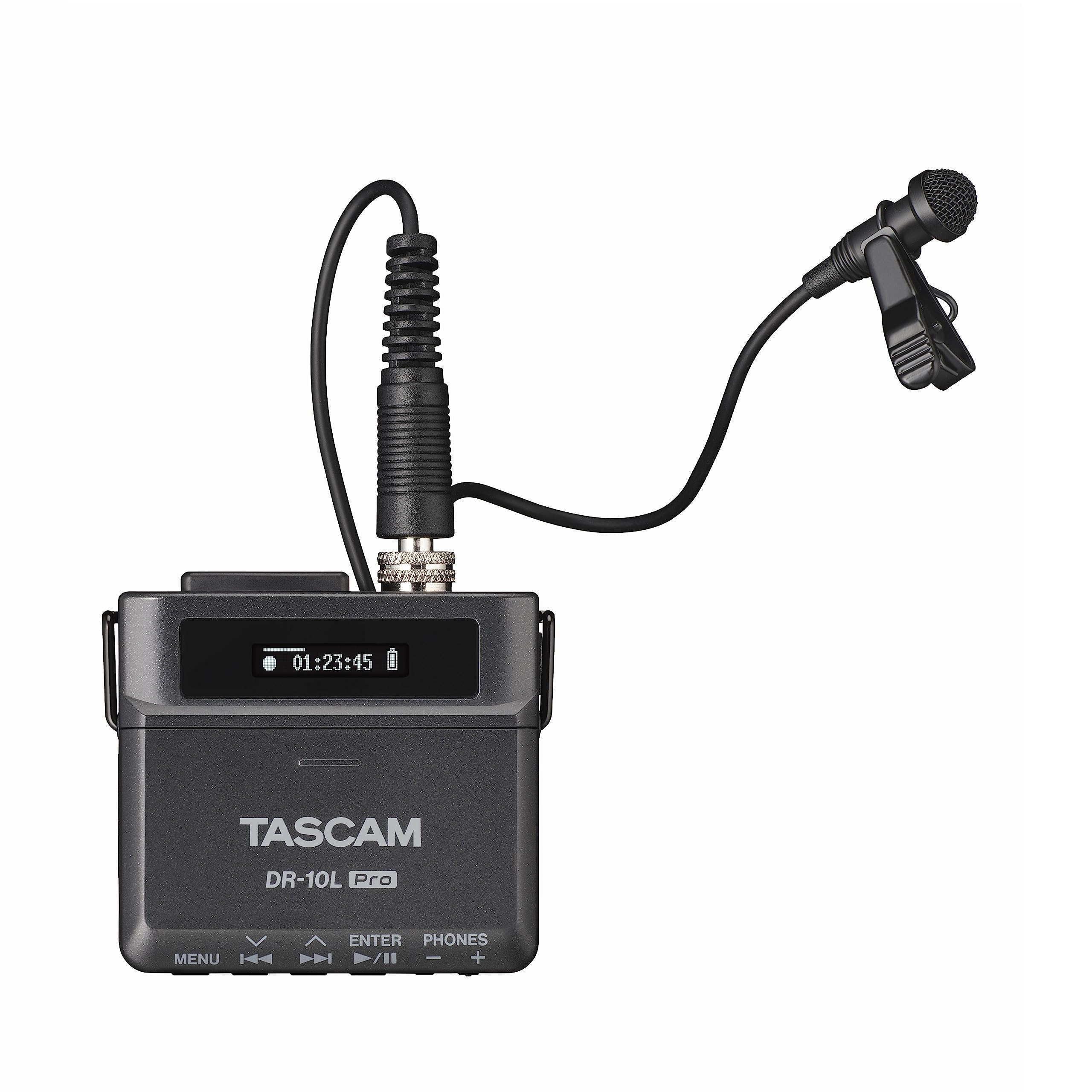 TASCAM DR-10L Pro Ultra-Compact 32-Bit Float Audio Field Recorder with Lavalier 